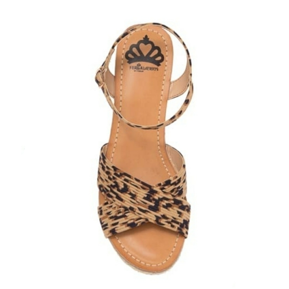Fergalisious Pardy espadrille platform sandal 7.5